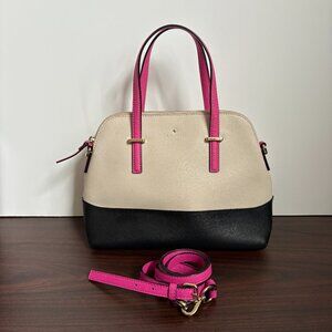 Kate Spade Cedar Street Maise Handbag Black, Pink, Cream Crossbody